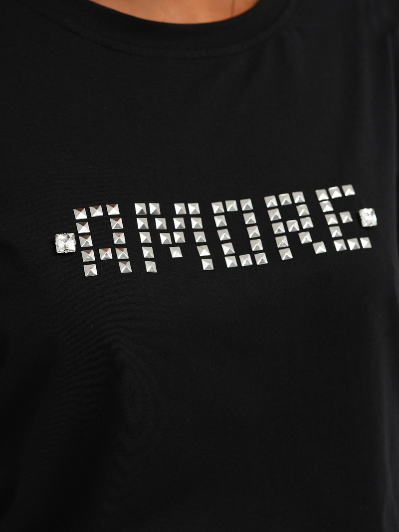 Dámske Tričko Čierno-Strieborná OZONEE JS/YJ77716