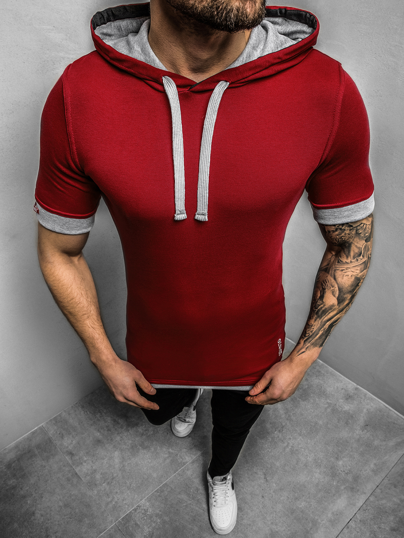 Pánske Tričko Bordové OZONEE O/1273Z