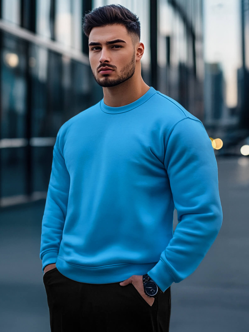 Pánska Mikina Blankytná OZONEE JS/2001-10Z