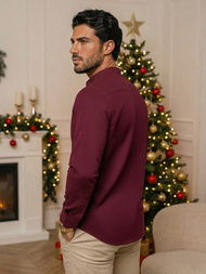 Pánska Košeľa Bordová OZONEE O/V57Z