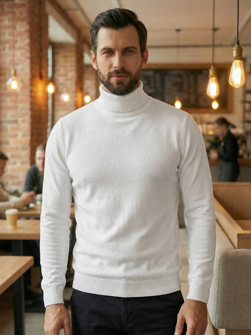 Pánsky Sveter Biele OZONEE JS/59B3603/1