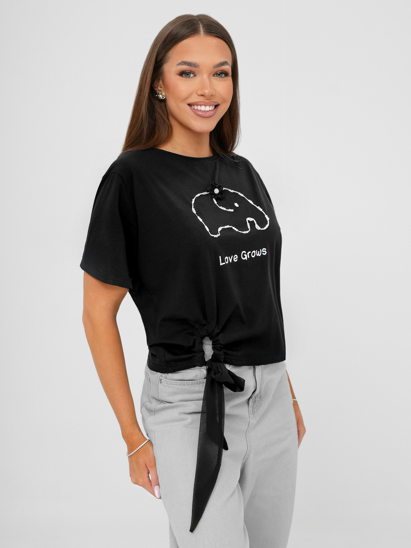 Dámske Tričko Čierne OZONEE JS/RJ77247