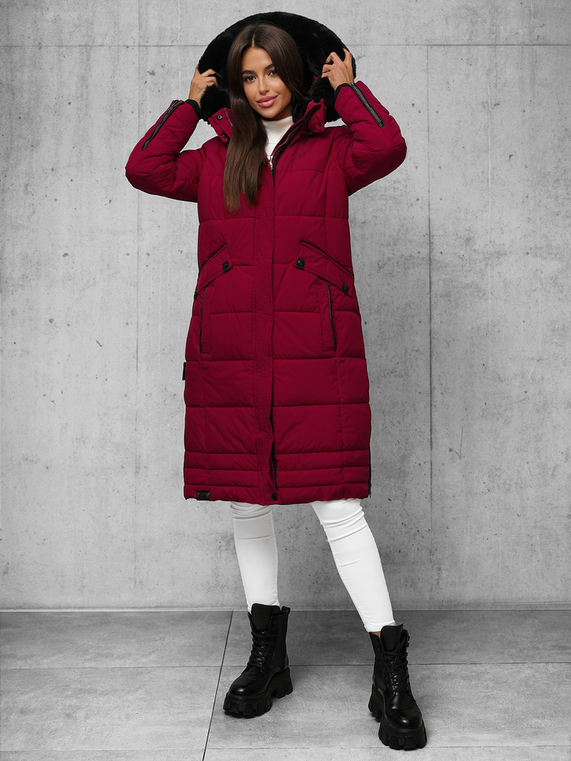 Dámska bunda bordová OZONEE O/W377