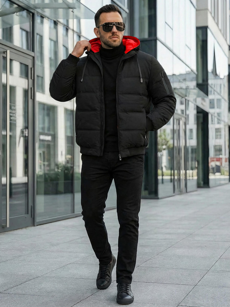 Pánska Bunda Čierna OZONEE JS/31M5003Z