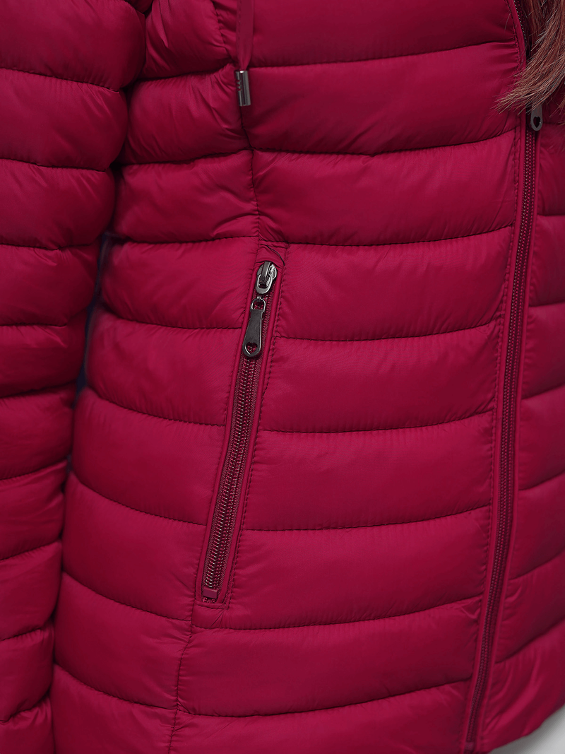 Dámska Bunda Bordová OZONEE JS/16M9101/06