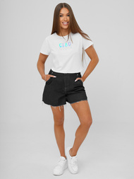 Dámske Tričko Bielo-Mentolový OZONEE JS/RJ77542