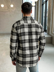 Pánska Košeľa Sivé OZONEE V/V172Z