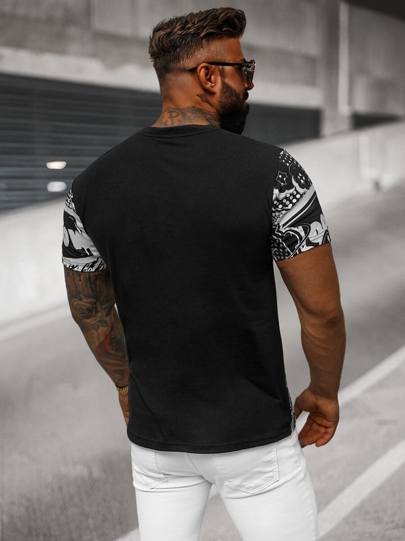 Pánske Tričko Čierne OZONEE O/T137/3