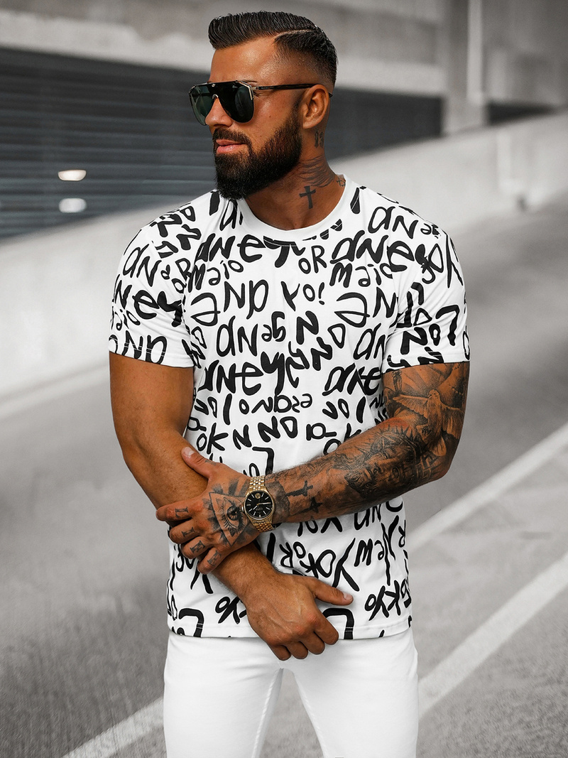 Pánske Tričko Biele OZONEE O/T1268/1