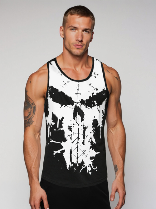 Pánske Tielko Čierne OZONEE JS/8B1708/3