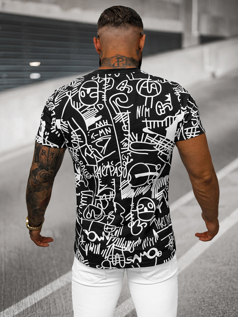 Pánske Tričko Čierne OZONEE O/T1269/3