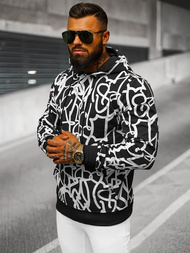 Pánska Mikina Čierno-Biela OZONEE JS/8B1139/1