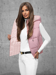Dámska vesta prášková ružová OZONEE JS/16M9091/51Z