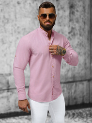 Pánska Košeľa Svetlo Ružová OZONEE O/V37