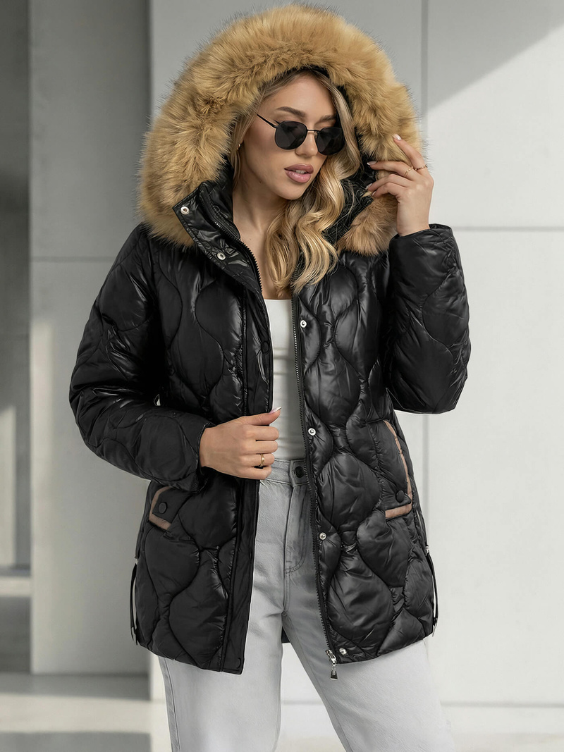 Dámska bunda čierna OZONEE O/5M3226/392Z