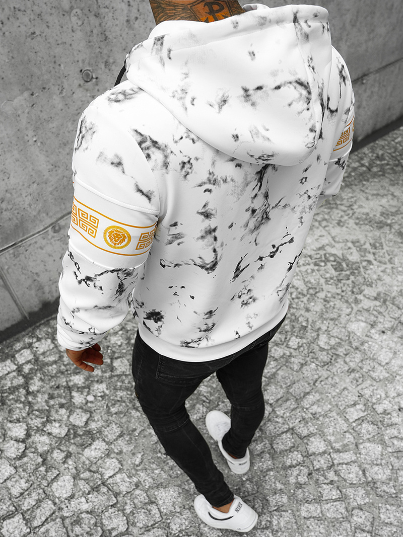 Pánska Mikina Biela OZONEE JS/B8125