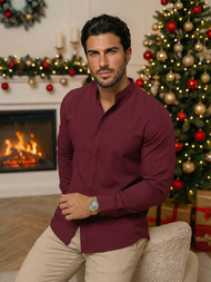 Pánska Košeľa Bordová OZONEE O/V57Z