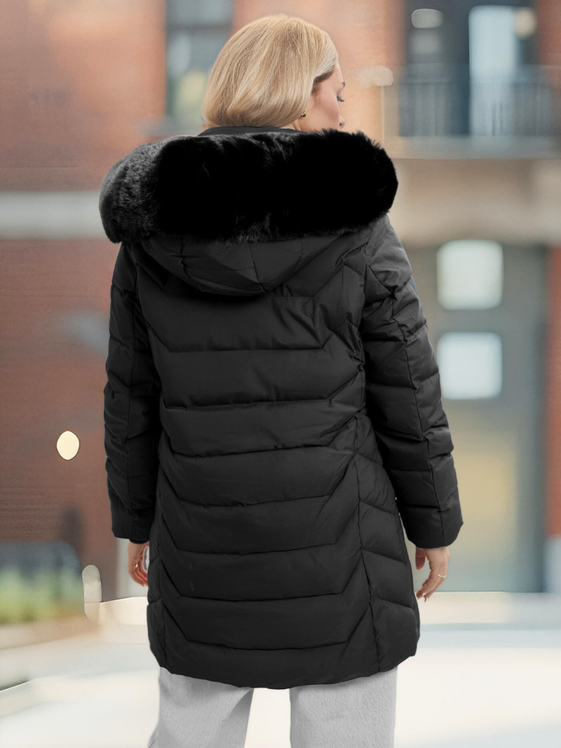 Dámska bunda čierna OZONEE JS/16M9121/392Z