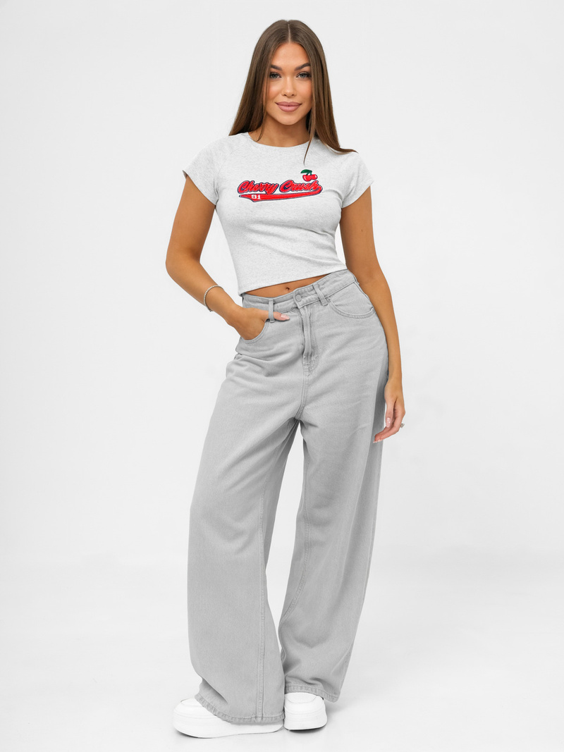 Dámske Tričko Sivý OZONEE JS/R62744