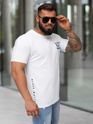 Pánske Tričko Biele OZONEE O/QQ1297