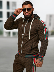 Pánska tepláková súprava tmavo-béžová OZONEE O/FF5111AB