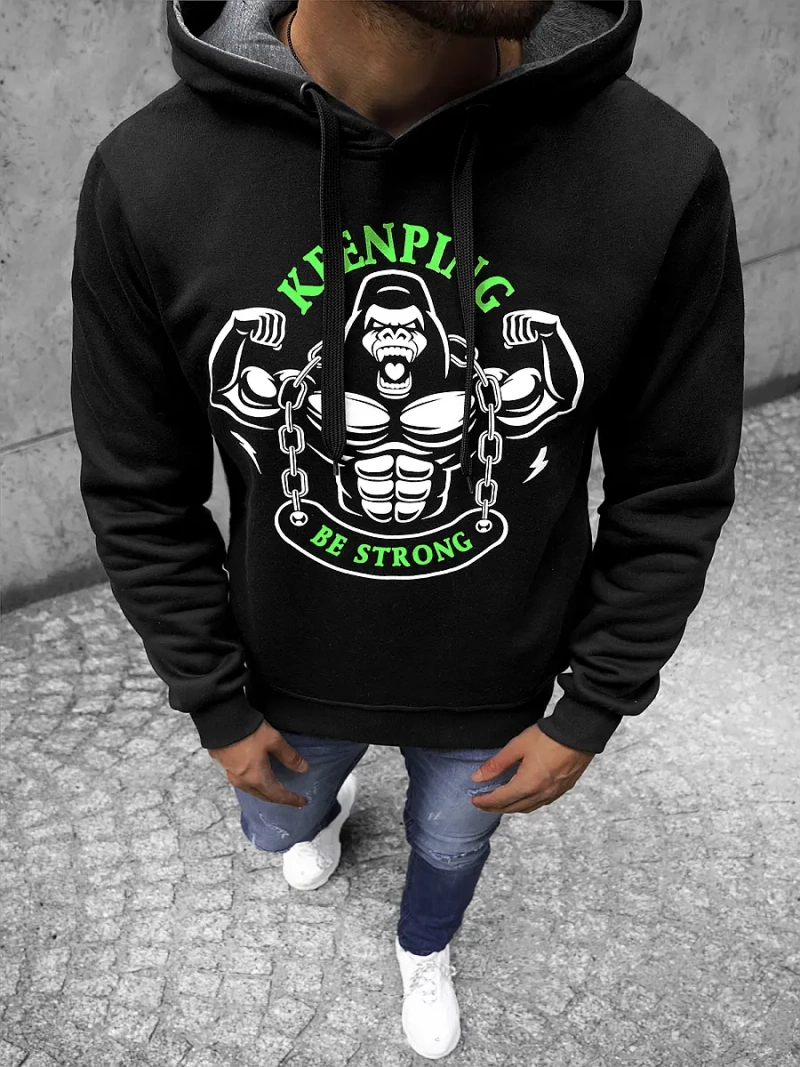 Pánska Mikina Čierna OZONEE JS/Y10068