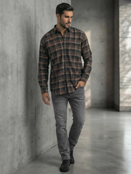 Pánska Košeľa Námornícka Modré OZONEE V/V177Z