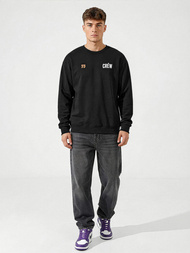 Pánska Mikina Čierna OZONEE JS/65B3917/3Z