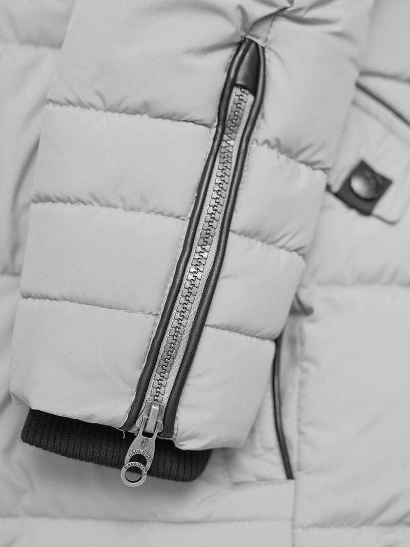 Dámska bunda sivé OZONEE O/W377Z