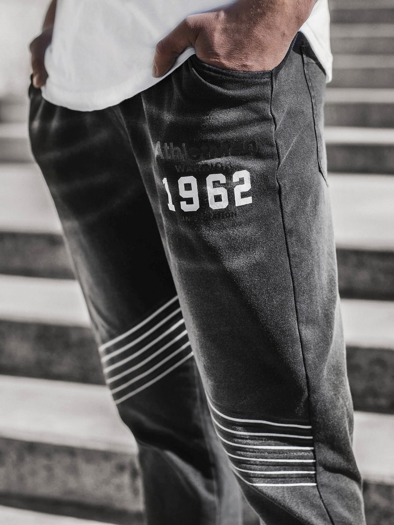 Pánske jogger rifle Čierne OZONEE JS/KK1103