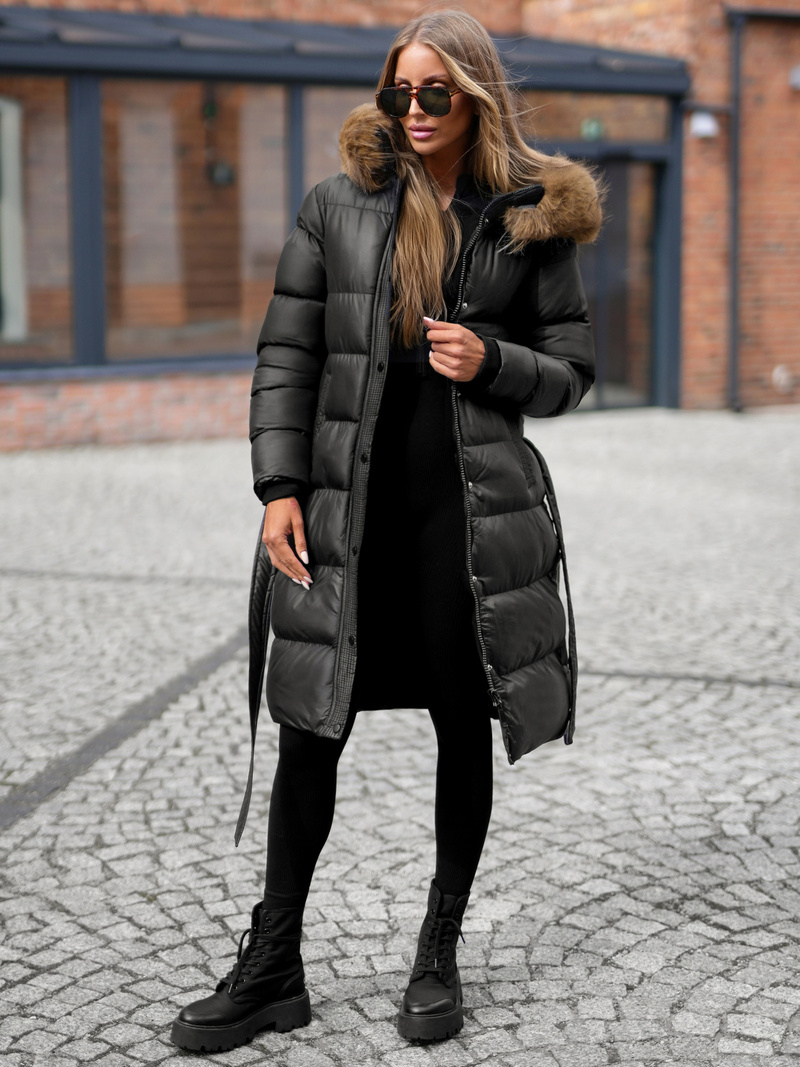 Dámska bunda čierna OZONEE JS/5M3298/392Z