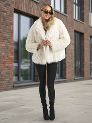 Dámska bunda biela OZONEE JS/11Z8261