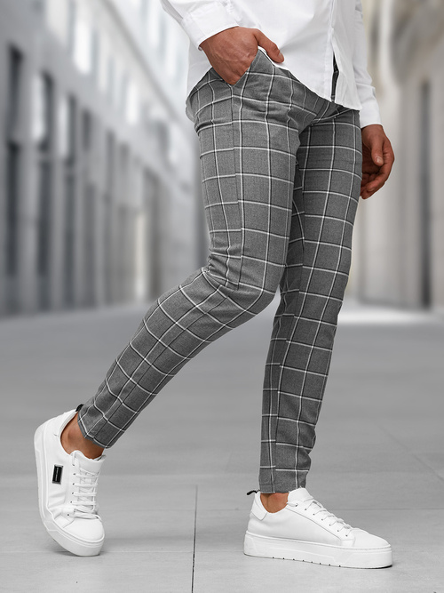 Pánske Chino Nohavice Tmavo-Grafitová OZONEE DJ/5522Z