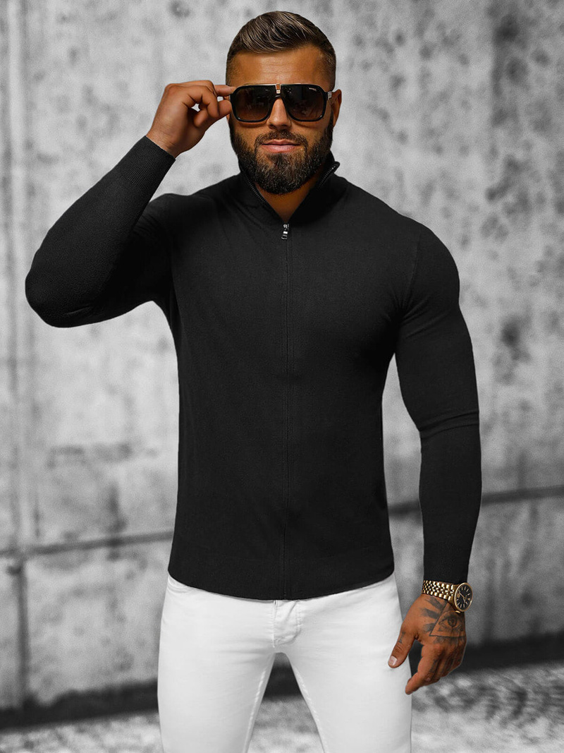 Pánsky Sveter Čierny OZONEE NB/MM6004/4Z