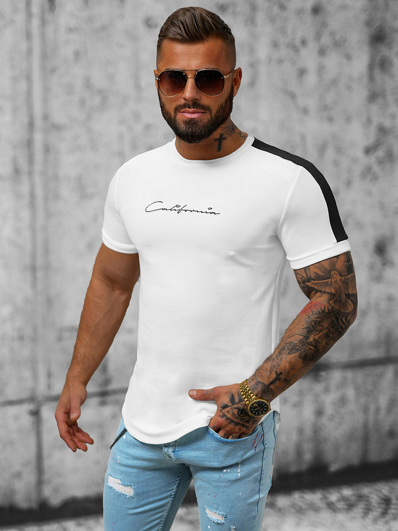 Pánske Tričko Biele OZONEE O/P1267