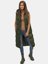 Dámska Vesta Tmavo-Zelená OZONEE JS/M728/136