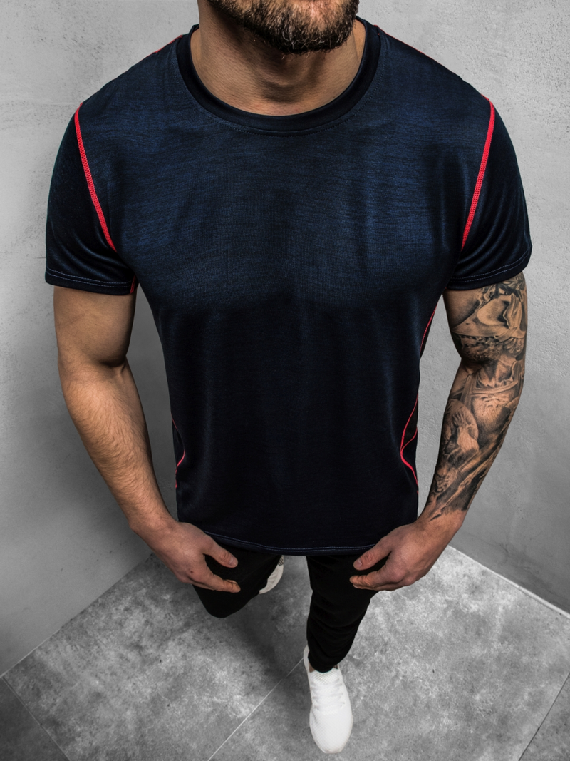 Pánske Tričko Námornícke Modré OZONEE JS/KS2104Z