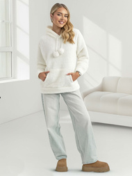 Dámska Mikina Biela OZONEE JS/HH192/1