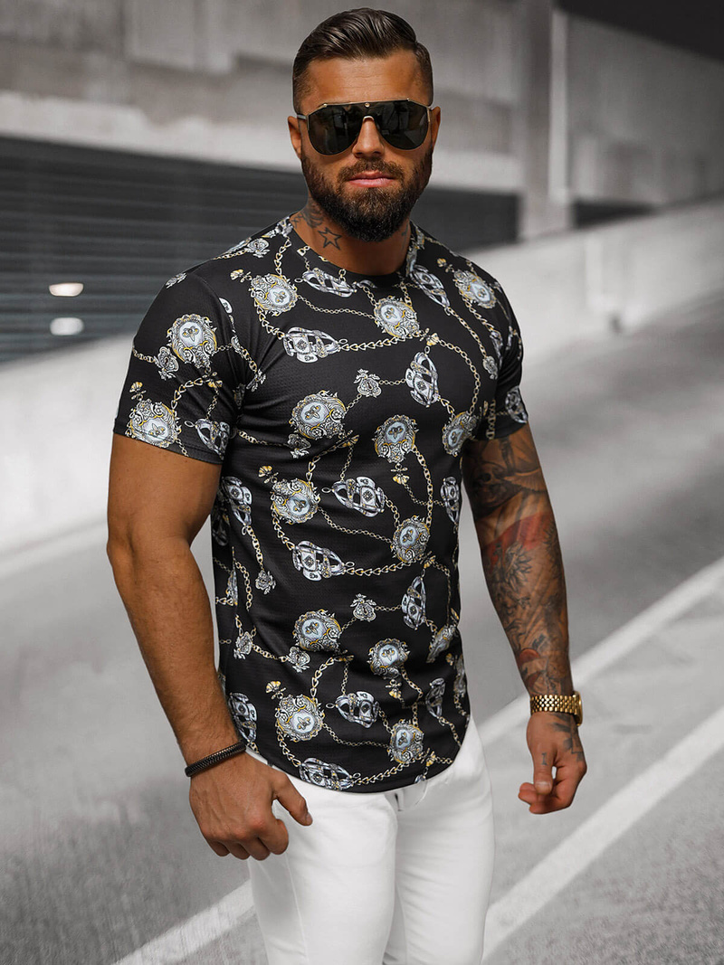 Pánske Tričko Čierne OZONEE O/PT012