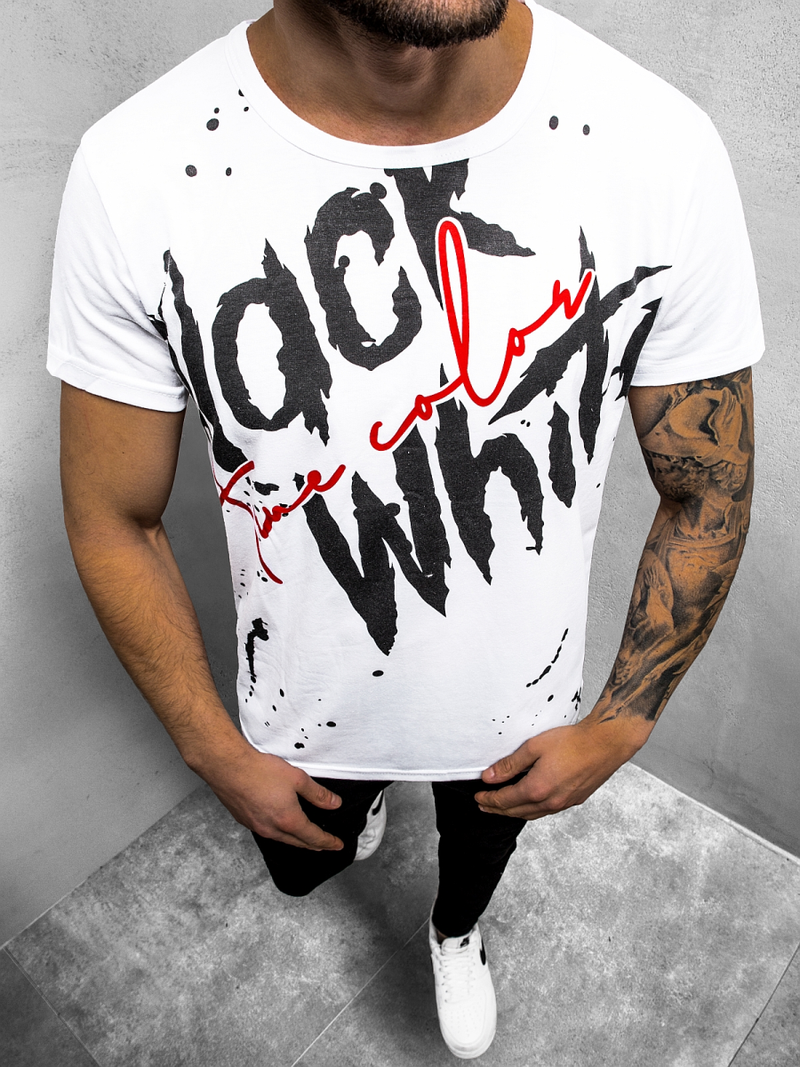 Pánske Tričko Biele OZONEE JS/KS2307Z