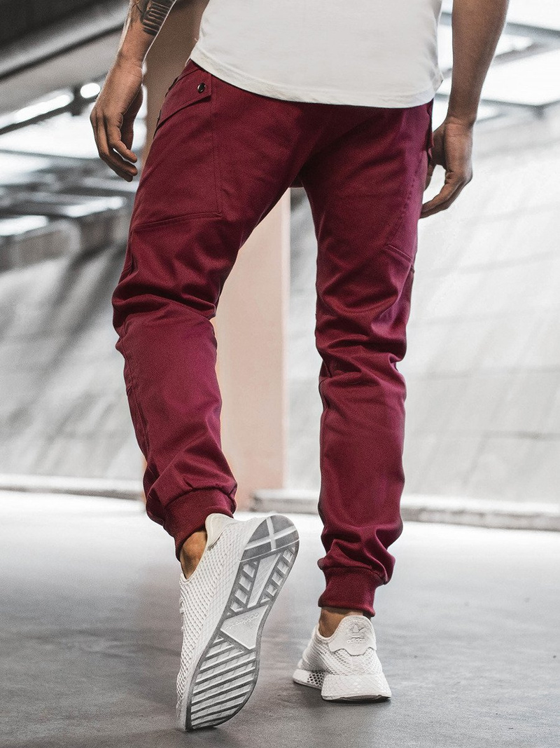 Pánske jogger nohavice Bordové OZONEE O/11103