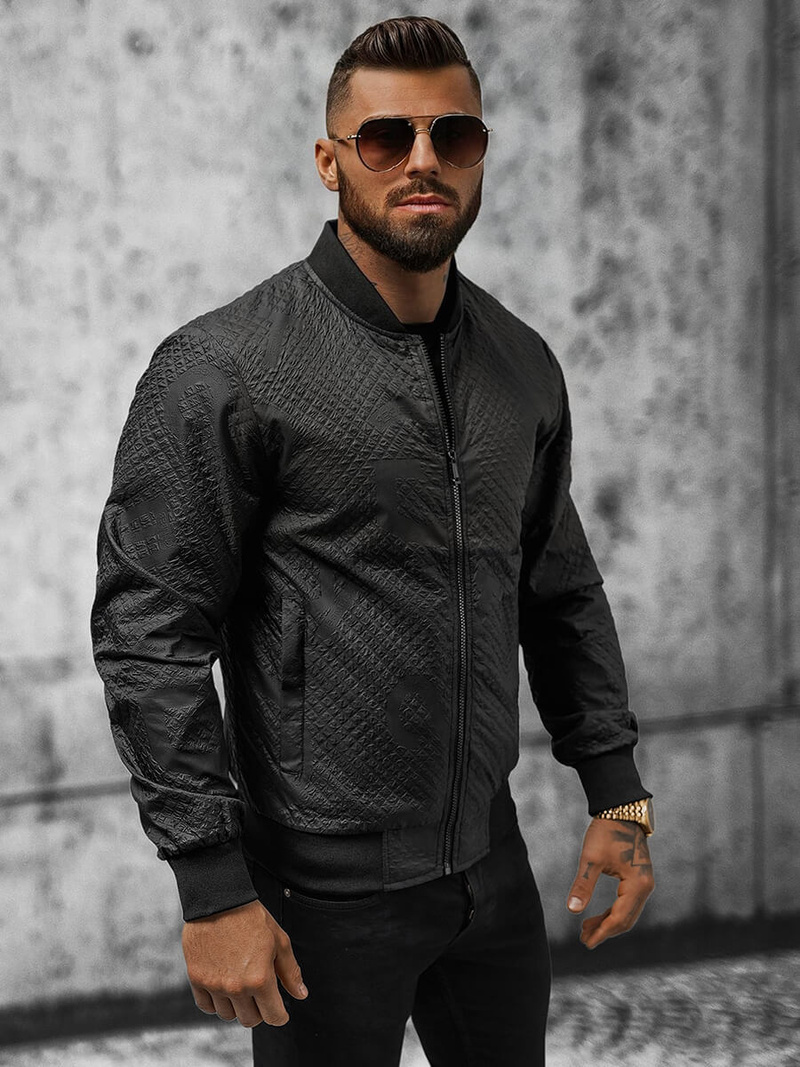 Pánska Bunda Čierna OZONEE O/3A179