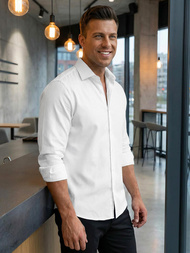 Pánska košeľa biela OZONEE V/V189