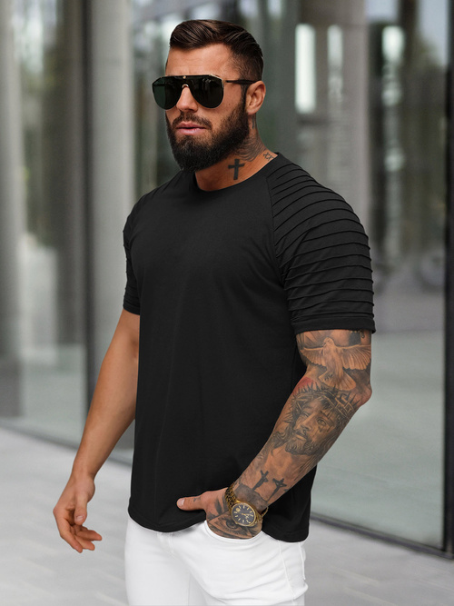 Pánske Tričko Čierne OZONEE JS/8T88/3Z