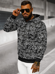 Pánska Mikina Čierna OZONEE JS/8B1183/3