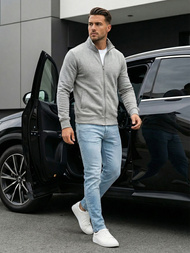 Pánska Mikina Sivá OZONEE JS/2002Z