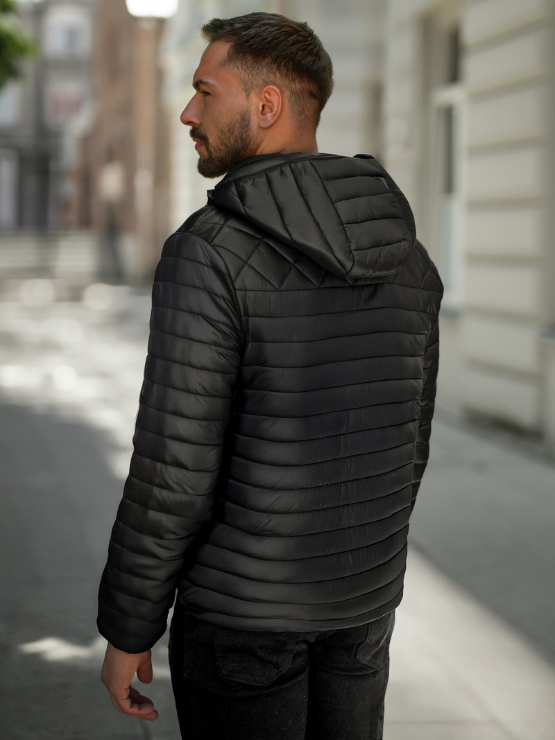Pánska Bunda Čierna OZONEE JS/16M9328/392B