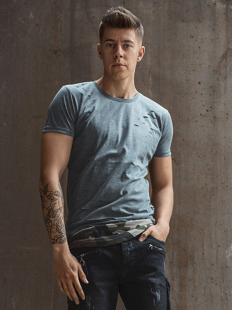 Pánske Tričko Grafitové OZONEE O/1115Z