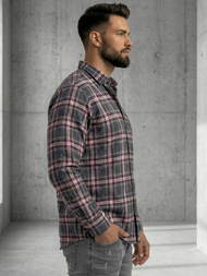 Pánska Košeľa Bordová OZONEE V/V178Z