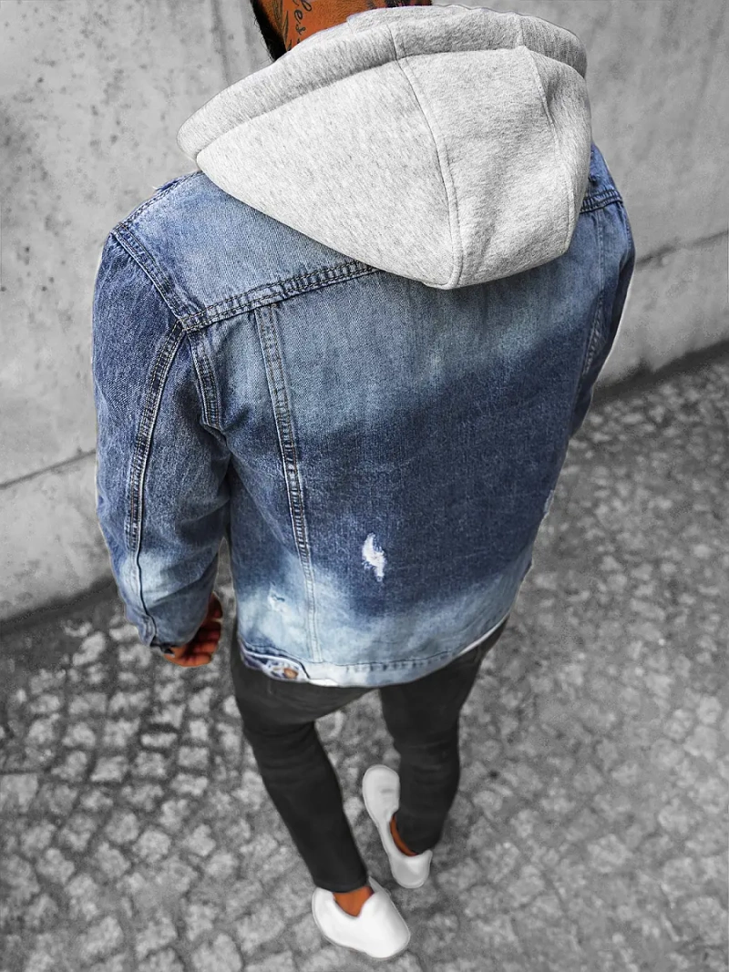 Pánska Riflová Bunda Modrá OZONEE NB/MJ505BZ